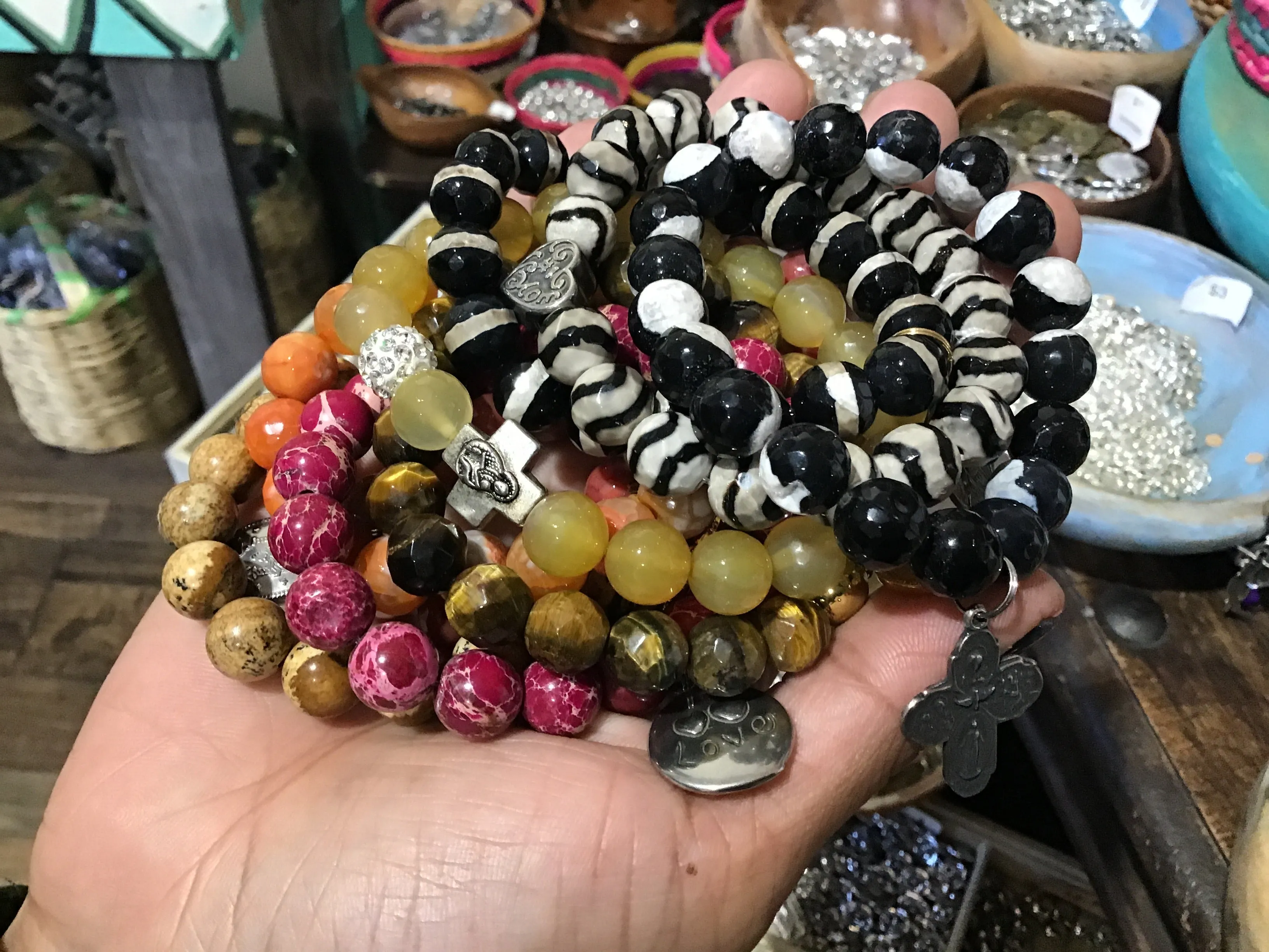 10mm Faith Agate Bracelet