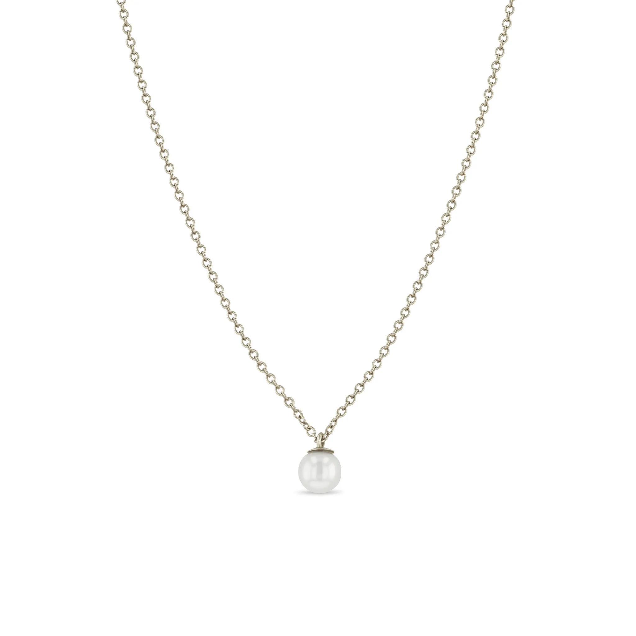 14k Small Pearl Pendant Necklace