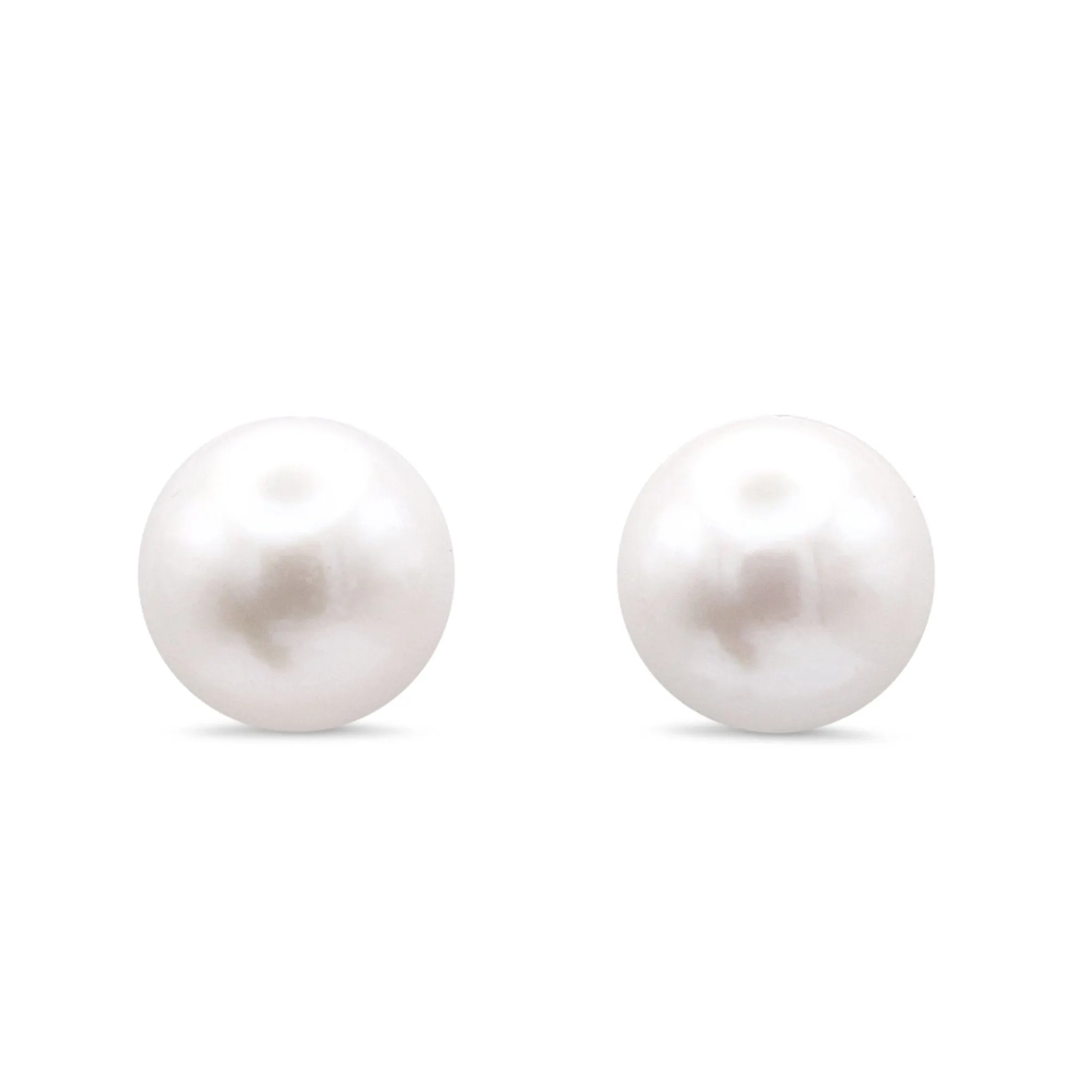 7.5mm Akoya Cultured Pearl Stud Earrings - 18ct White Gold