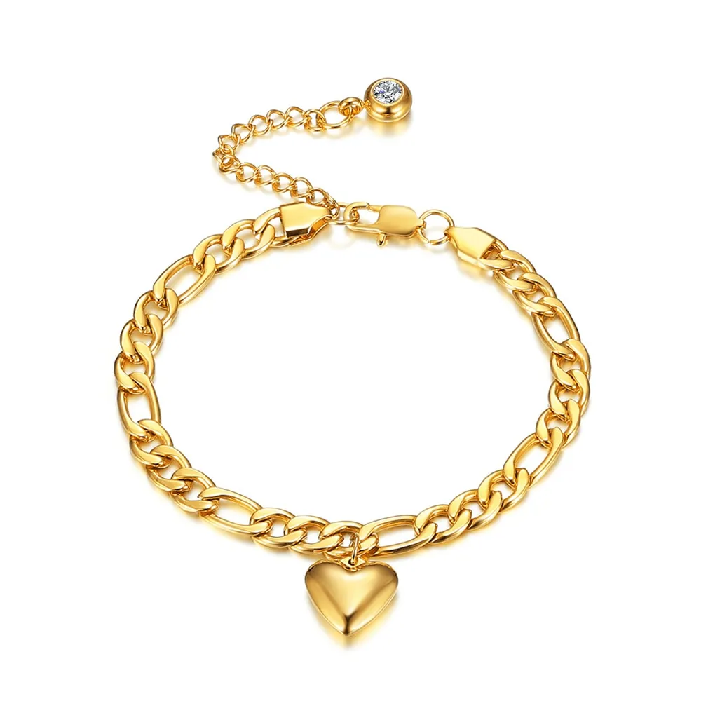 Anklet For Women Gold Color Stainless Steel Cuban Link Anklet