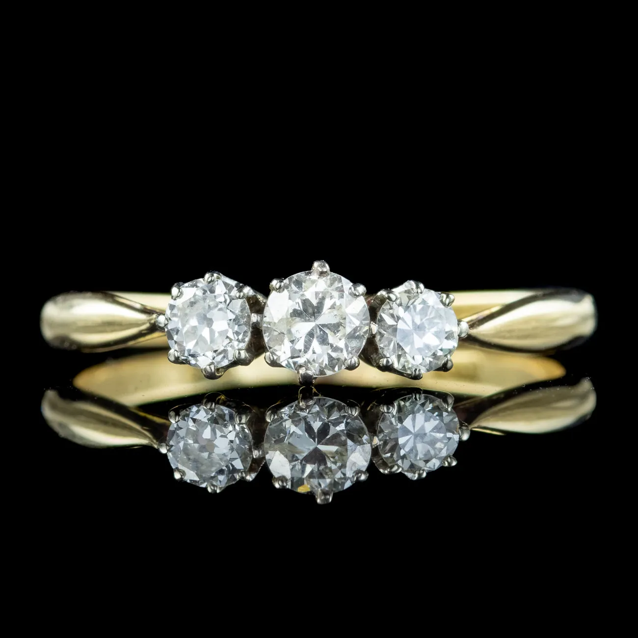 Antique Edwardian Diamond Trilogy Ring 0.52ct Diamond