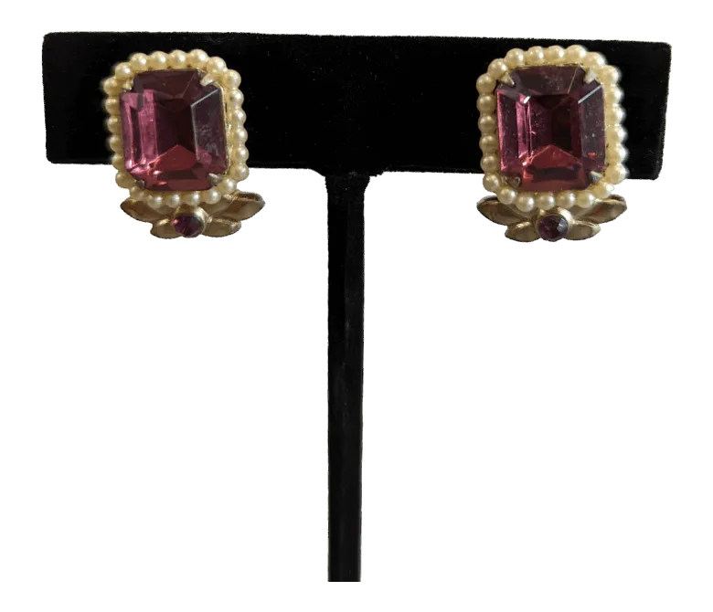 Antique Rhinestone Earrings