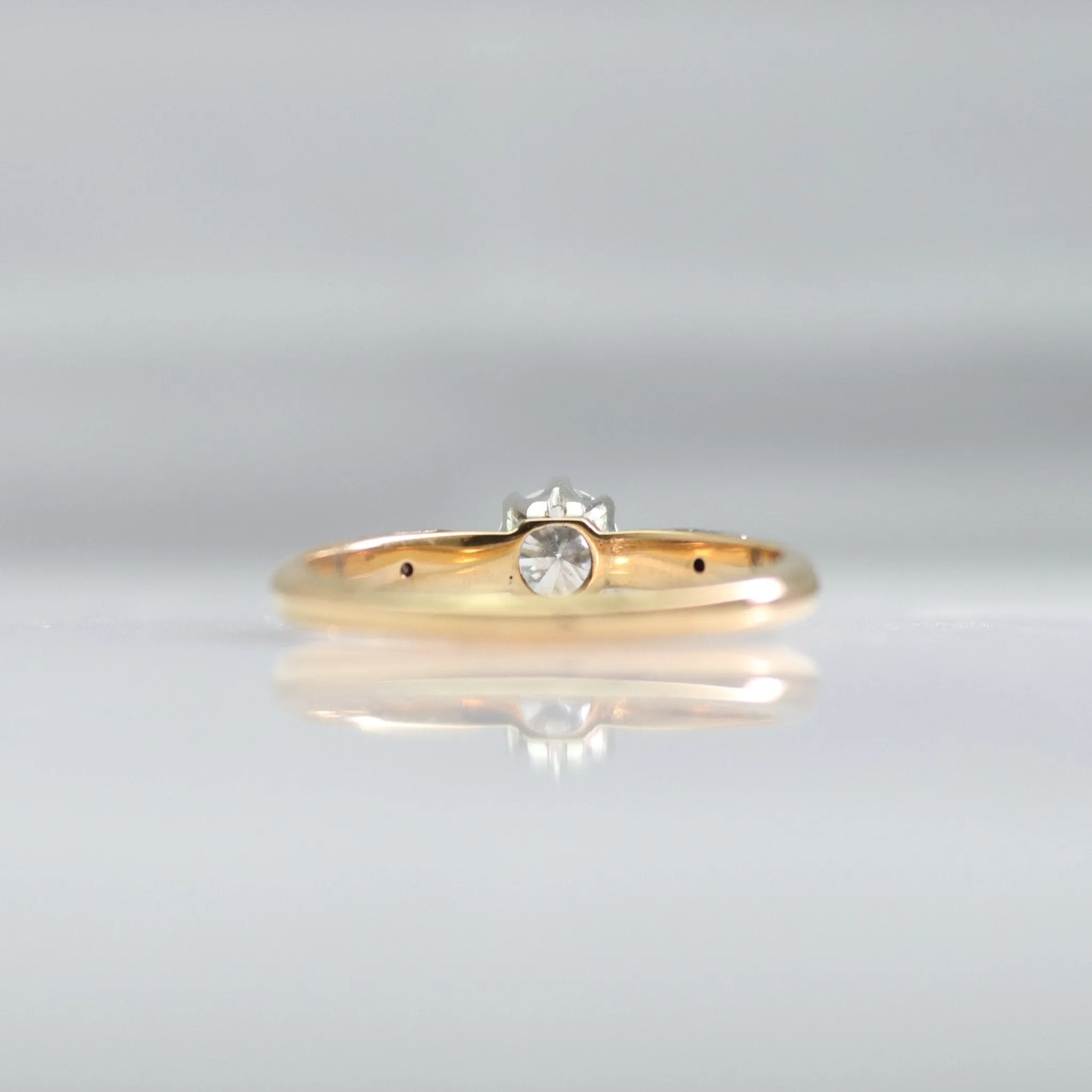 Art Deco 1930's 18 Carat Yellow Gold Diamond Solitaire Ring