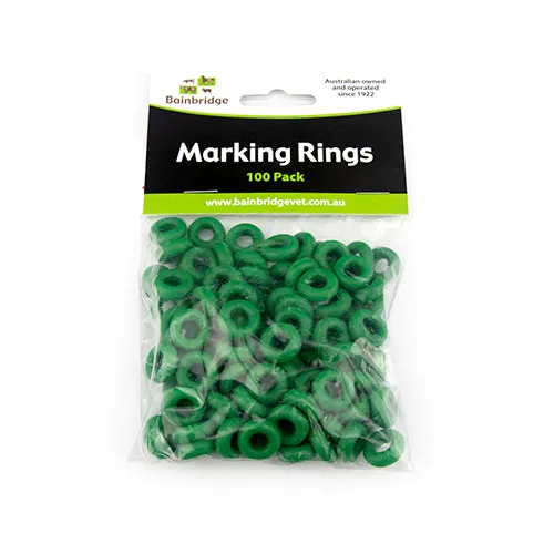 Bainbridge Marking Rings Green - 100 Pack