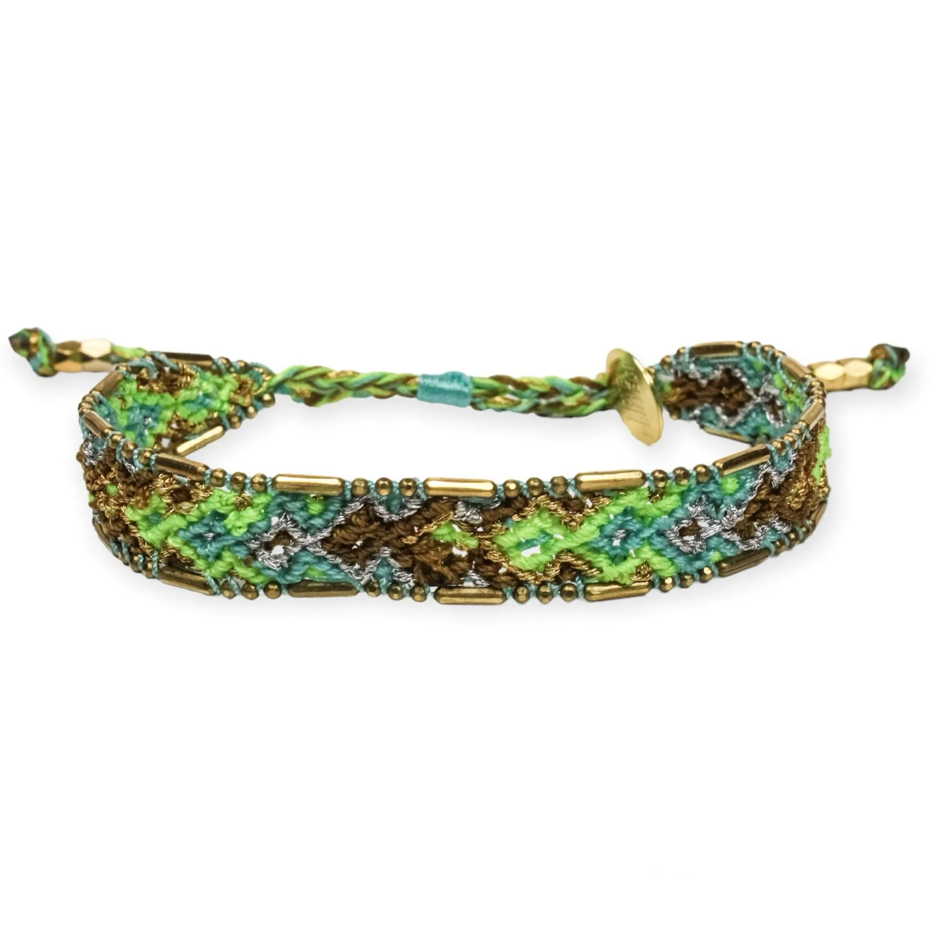 Bali Metallic Friendship Bracelet - Mint Dazzle