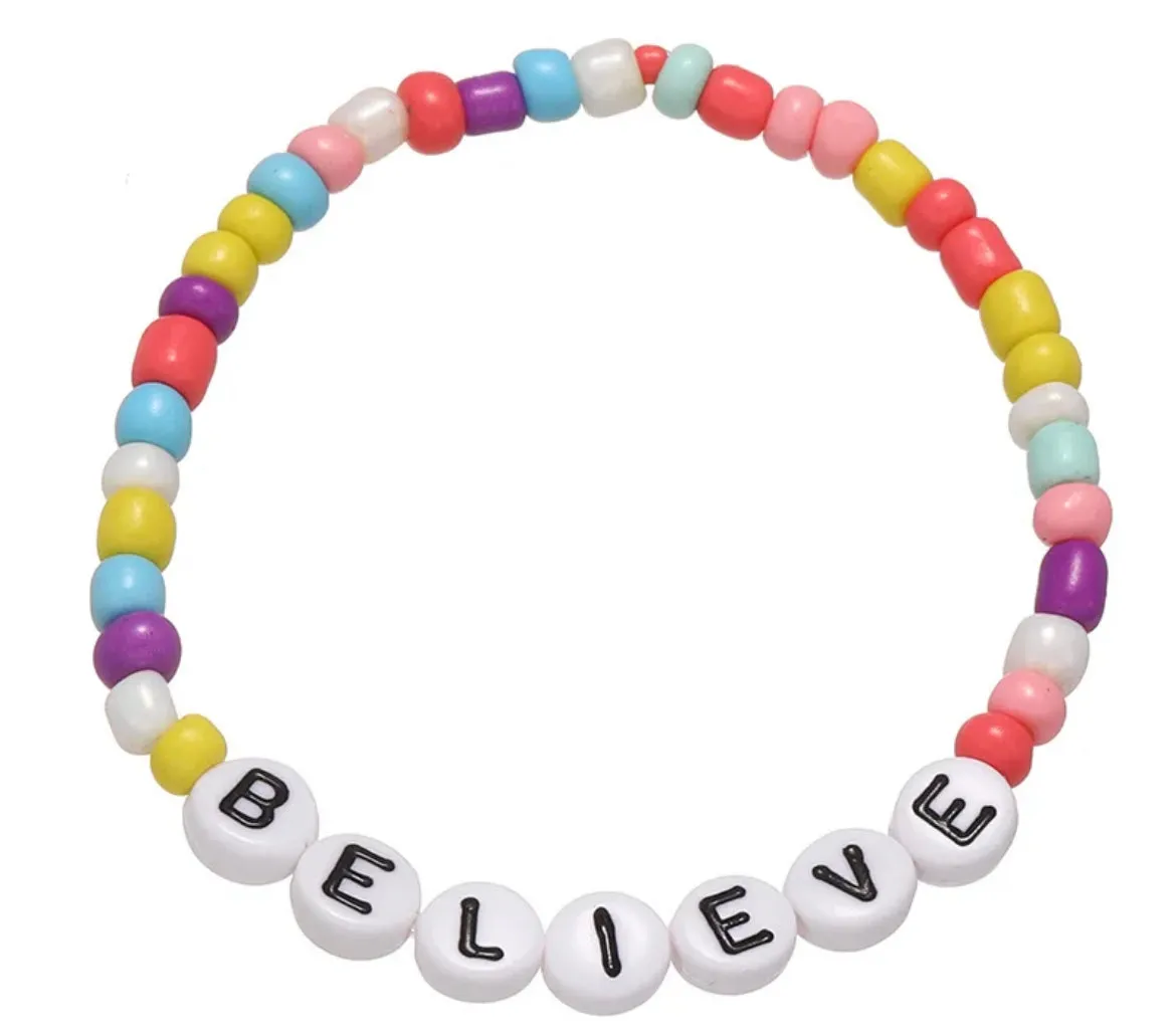 Beaded Word Stretch Bracelets