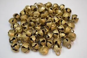 Beading Supplies 100 Pcs Brass Jingle Bells 20mm 3 4 X 1 2 for Belly Dance