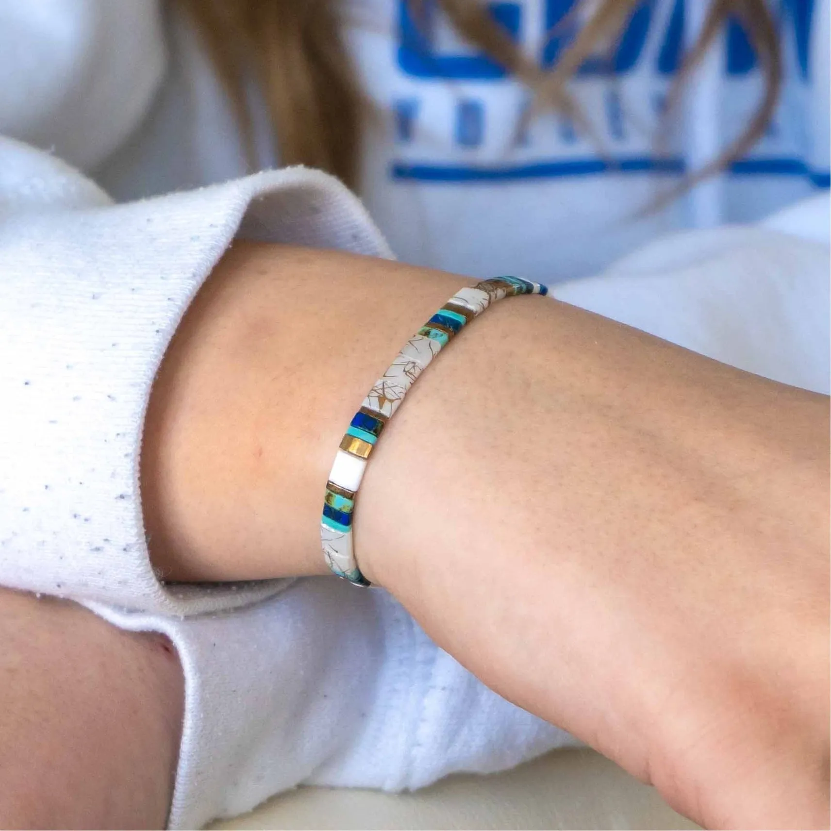 BLUE HILL BAY - Tila Bead Bracelet | Single