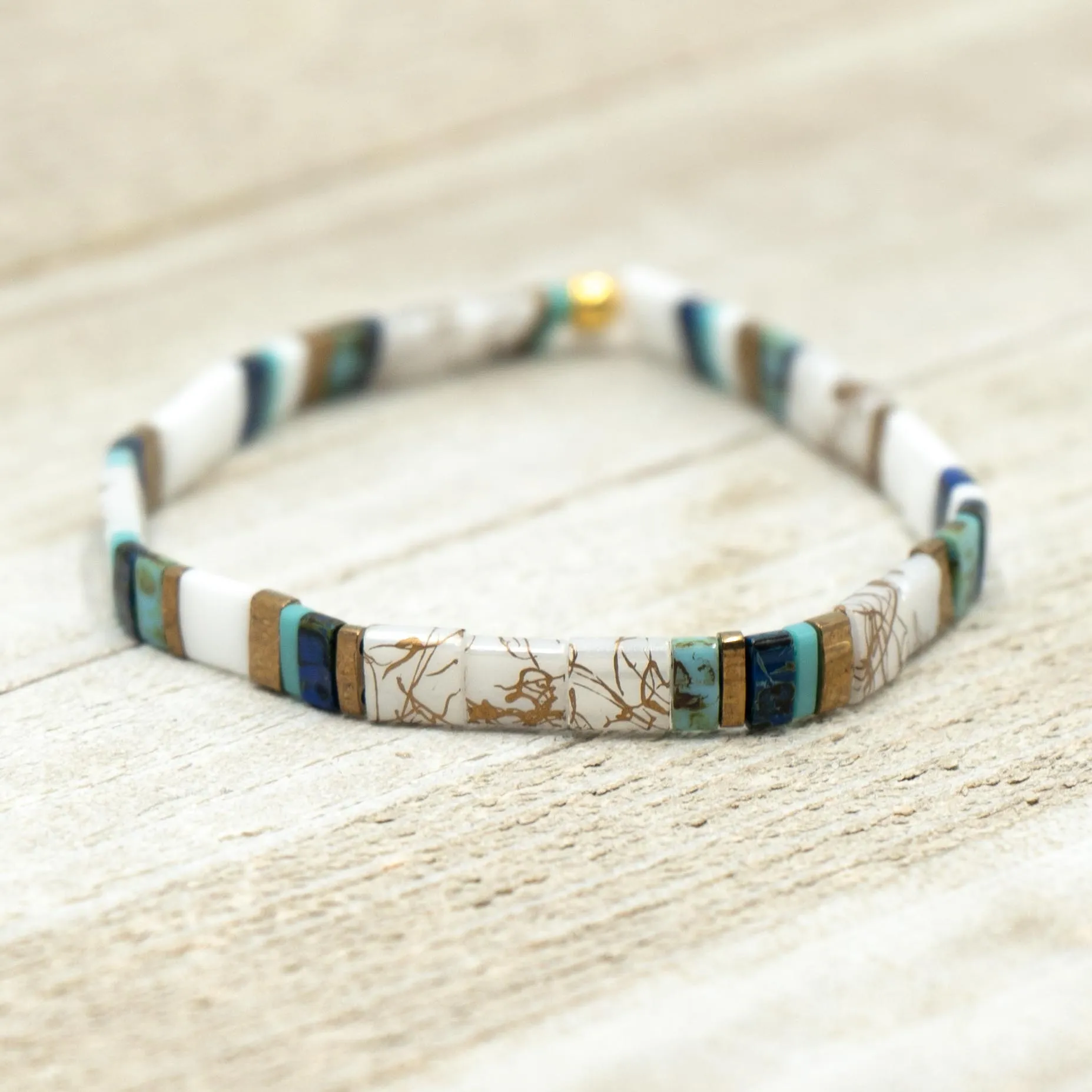 BLUE HILL BAY - Tila Bead Bracelet | Single