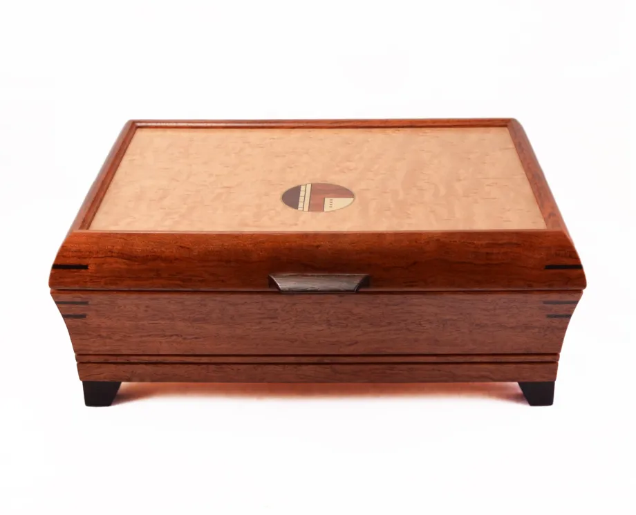 Bubinga Jewelry Box with Legs