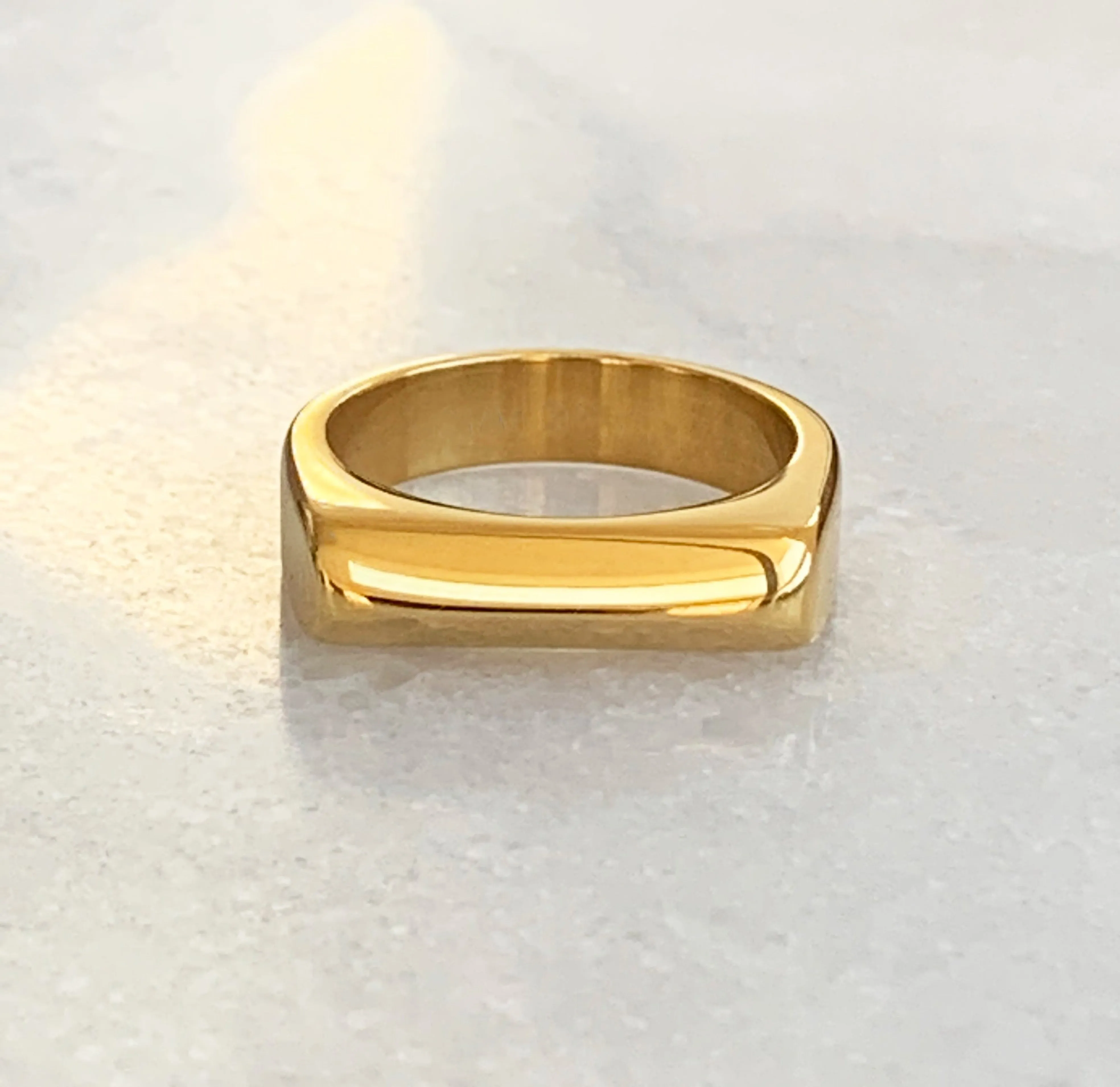 CARTER GOLD BAR DOME RING