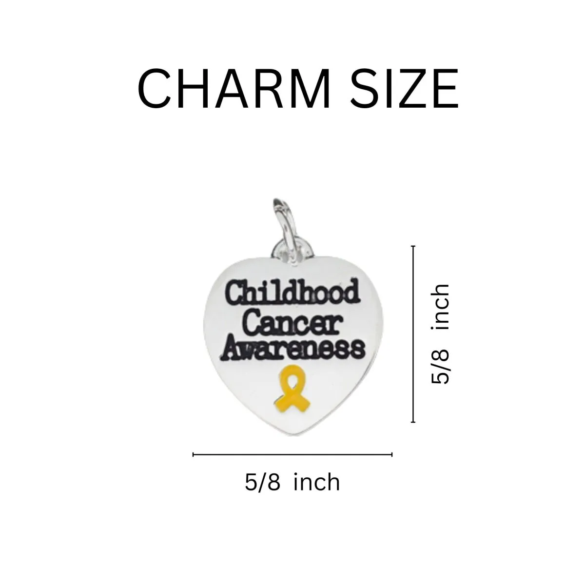 Childhood Cancer Awareness Heart Charm Necklaces