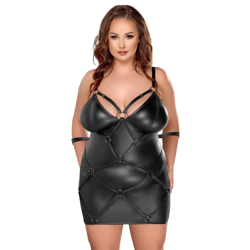 Cottelli Curves Bondage Plus-Size Dress Black