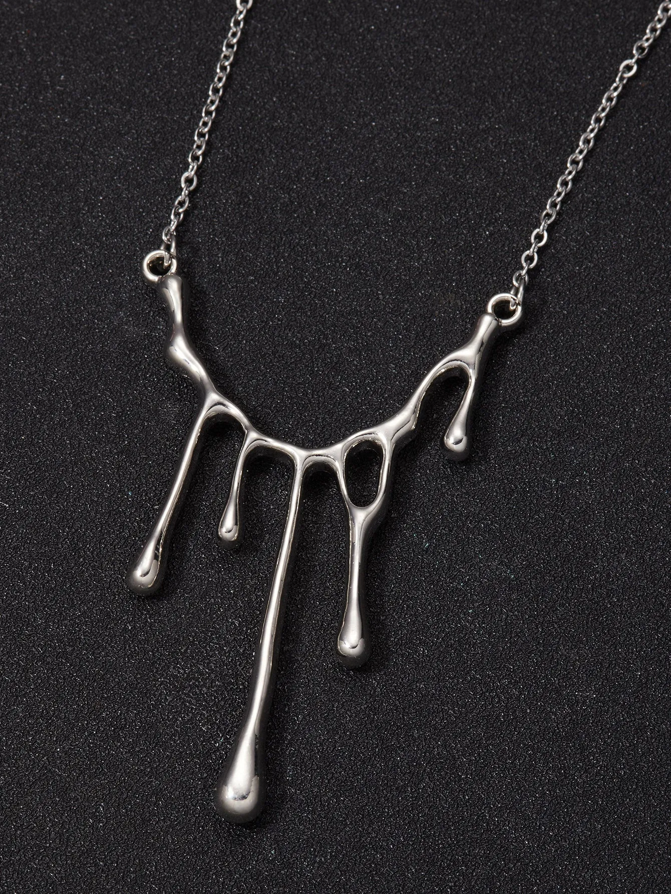 Creative Drip Pendant Necklace Stainless Steel for Men Jewelry for Men Jewelry