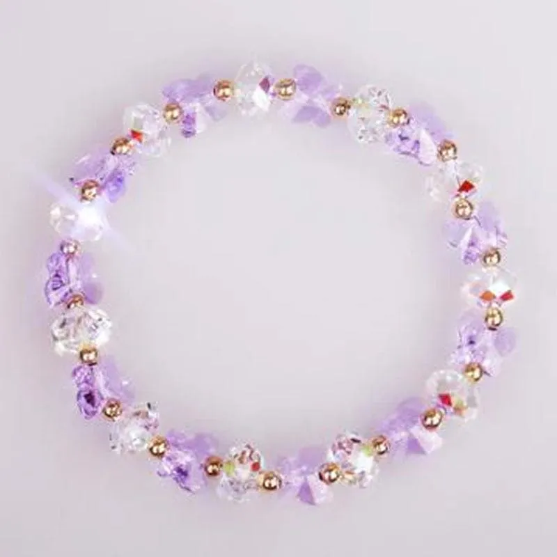 Crystal Butterfly Beaded Bracelets Multi Colors