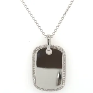 Diamond Dog Tag Pendnat