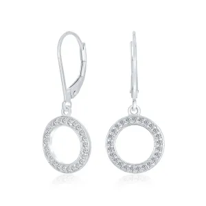 Elegant Geometric CZ Dangle Chandelier Earrings in Gold or Silver for Bridals