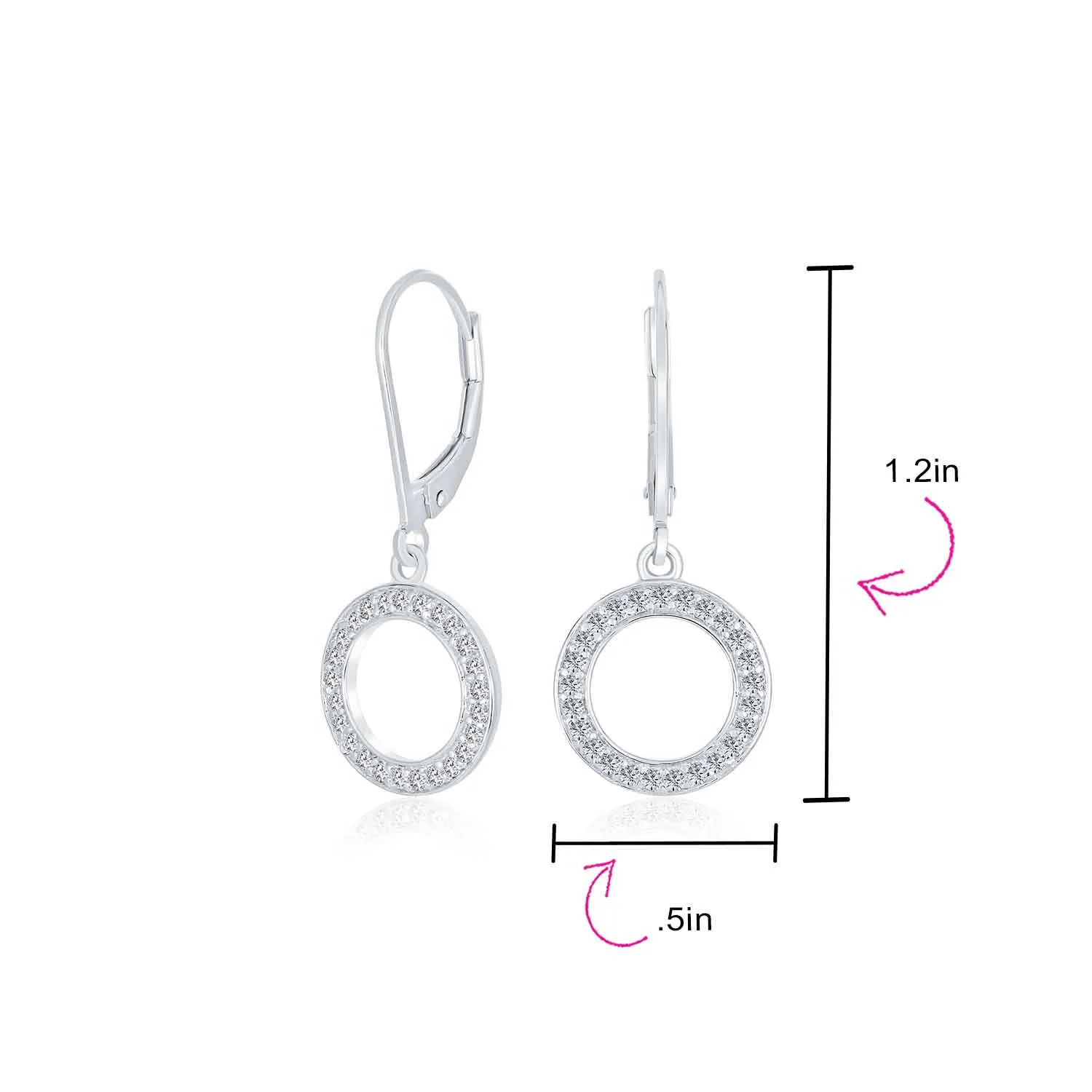 Elegant Geometric CZ Dangle Chandelier Earrings in Gold or Silver for Bridals