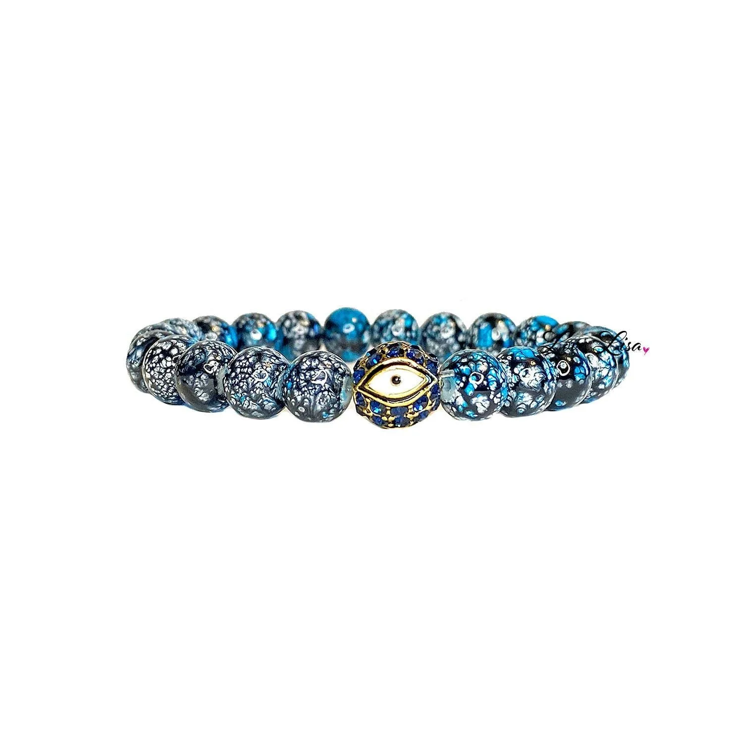 Evil Eye Colorful Gemstone Beaded Bracelet