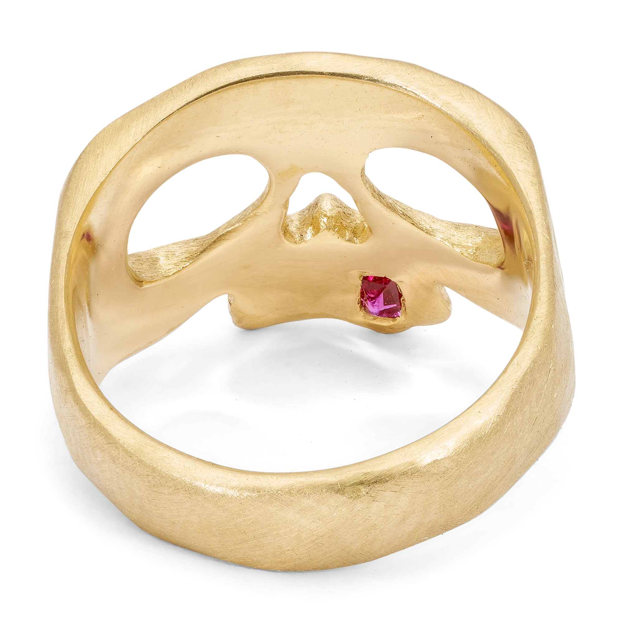 Extra Small Pink Snaggletooth Skull Ring - Made to Order