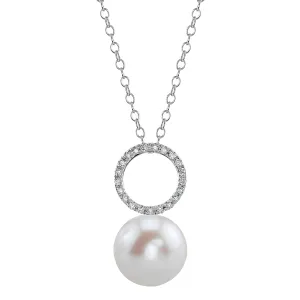 Freshwater Pearl & Diamond Maya Pendant