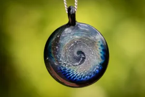 Fumed Spin Pendant with Cremation Ash