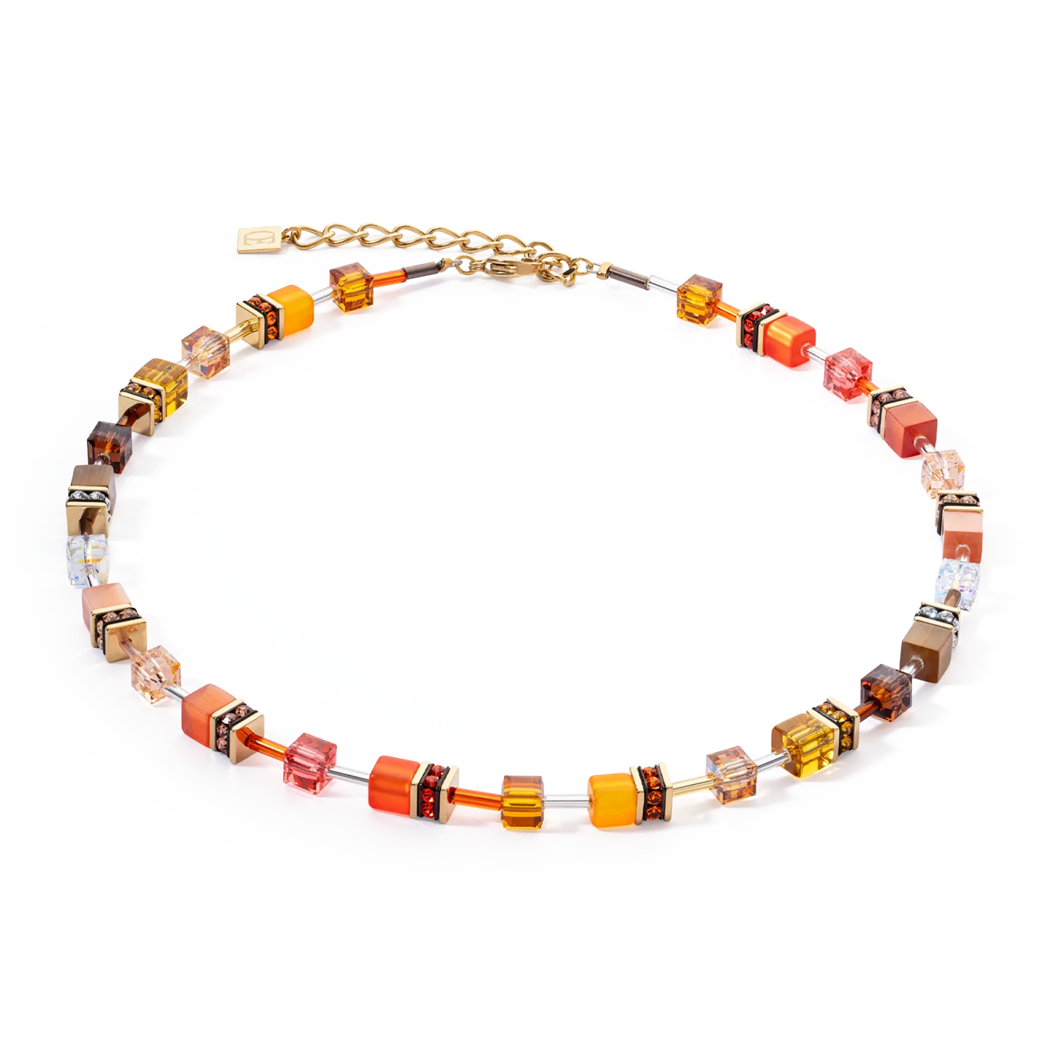 GeoCUBE® Iconic necklace Sunset gold