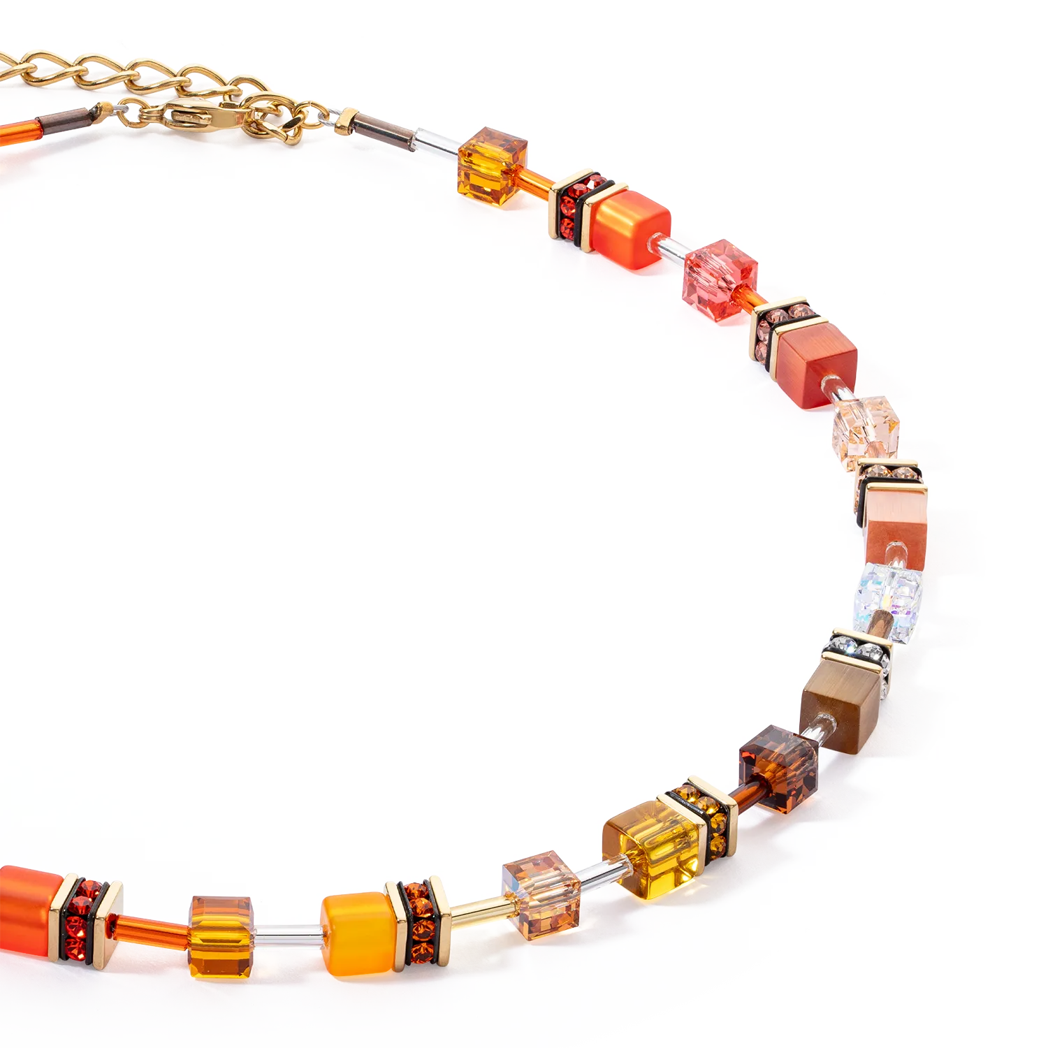 GeoCUBE® Iconic necklace Sunset gold