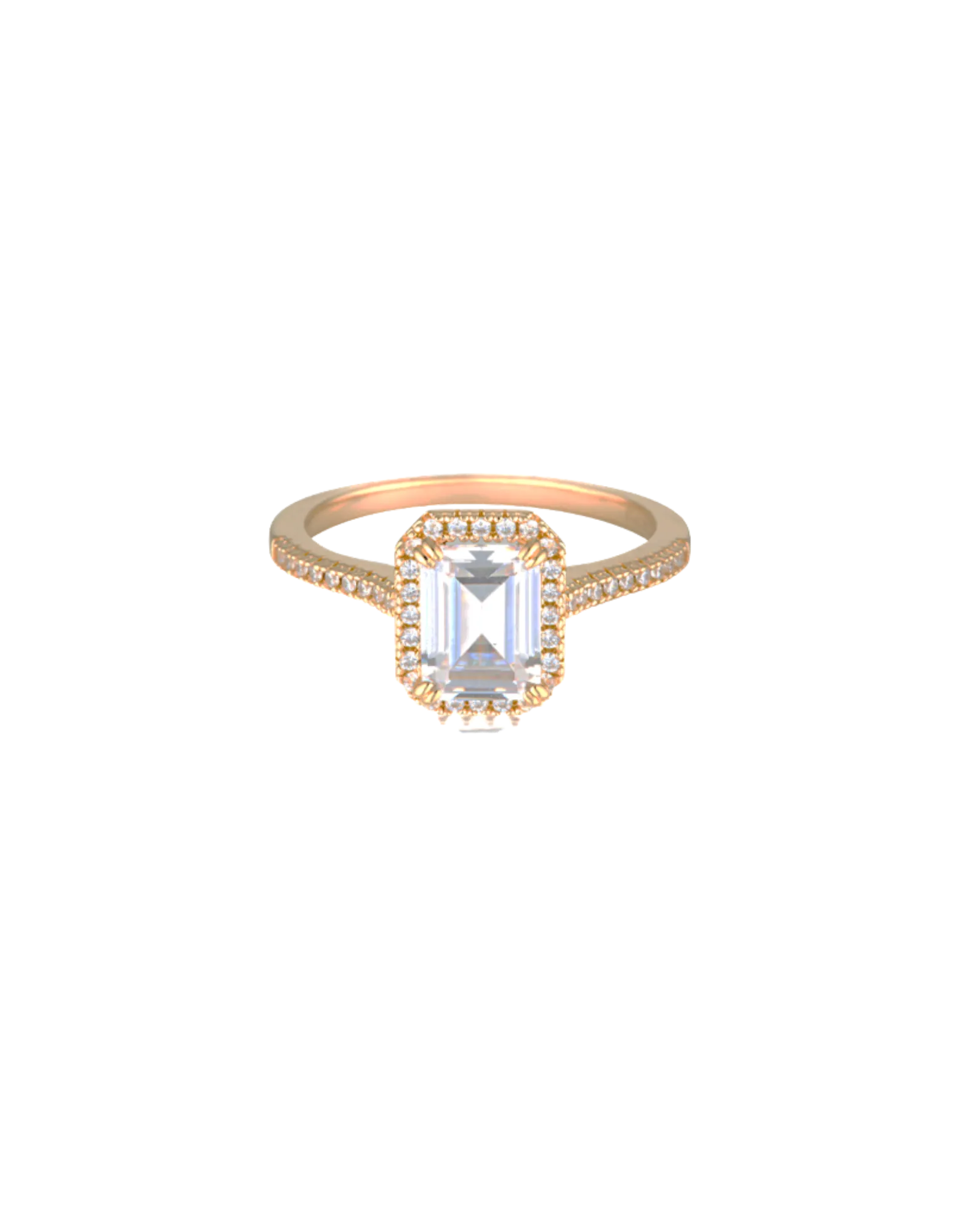 Georgini Iconic Bridal Violet Ring - Rose Gold