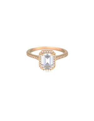 Georgini Iconic Bridal Violet Ring - Rose Gold