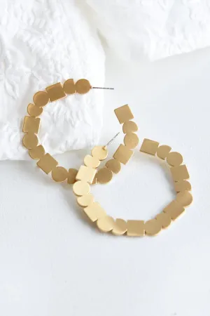 GOLD GEO HOOPS