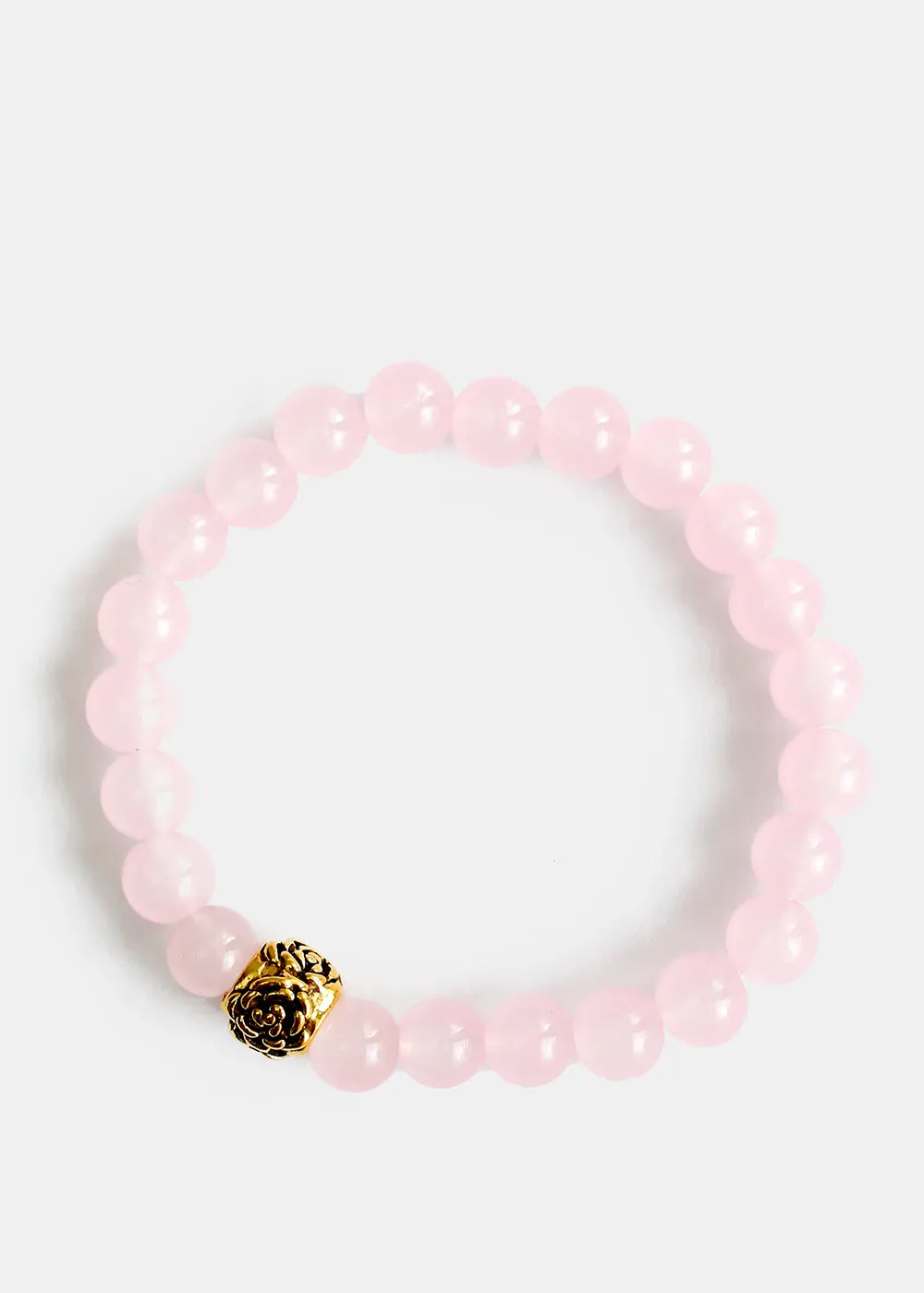 Gold Rose Bead Bracelet