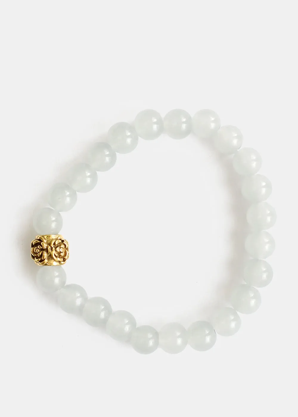 Gold Rose Bead Bracelet