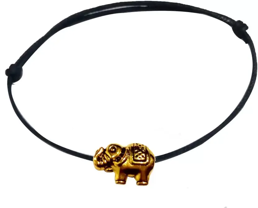 Gurjari Jewellers Thread Anklet Gold elephant Cotton Dori Anklet