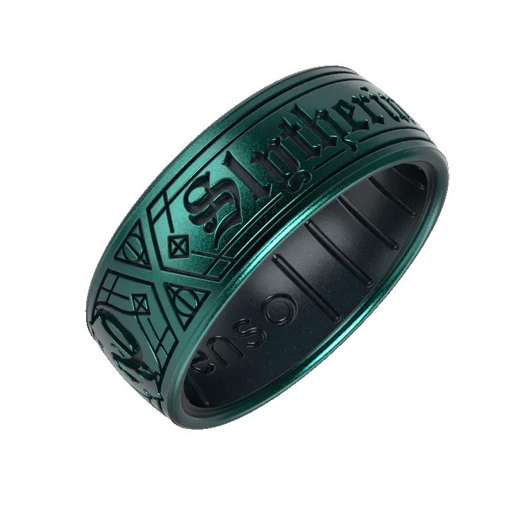 Harry Potter Silicone Ring - Slytherin - Emerald/Black Pearl