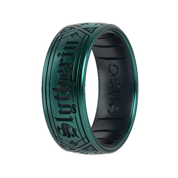 Harry Potter Silicone Ring - Slytherin - Emerald/Black Pearl