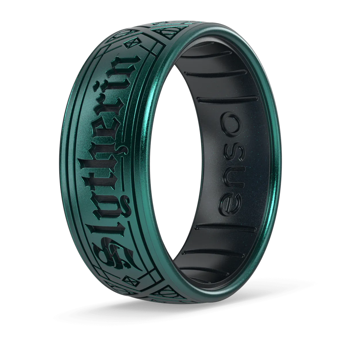 Harry Potter Silicone Ring - Slytherin - Emerald/Black Pearl