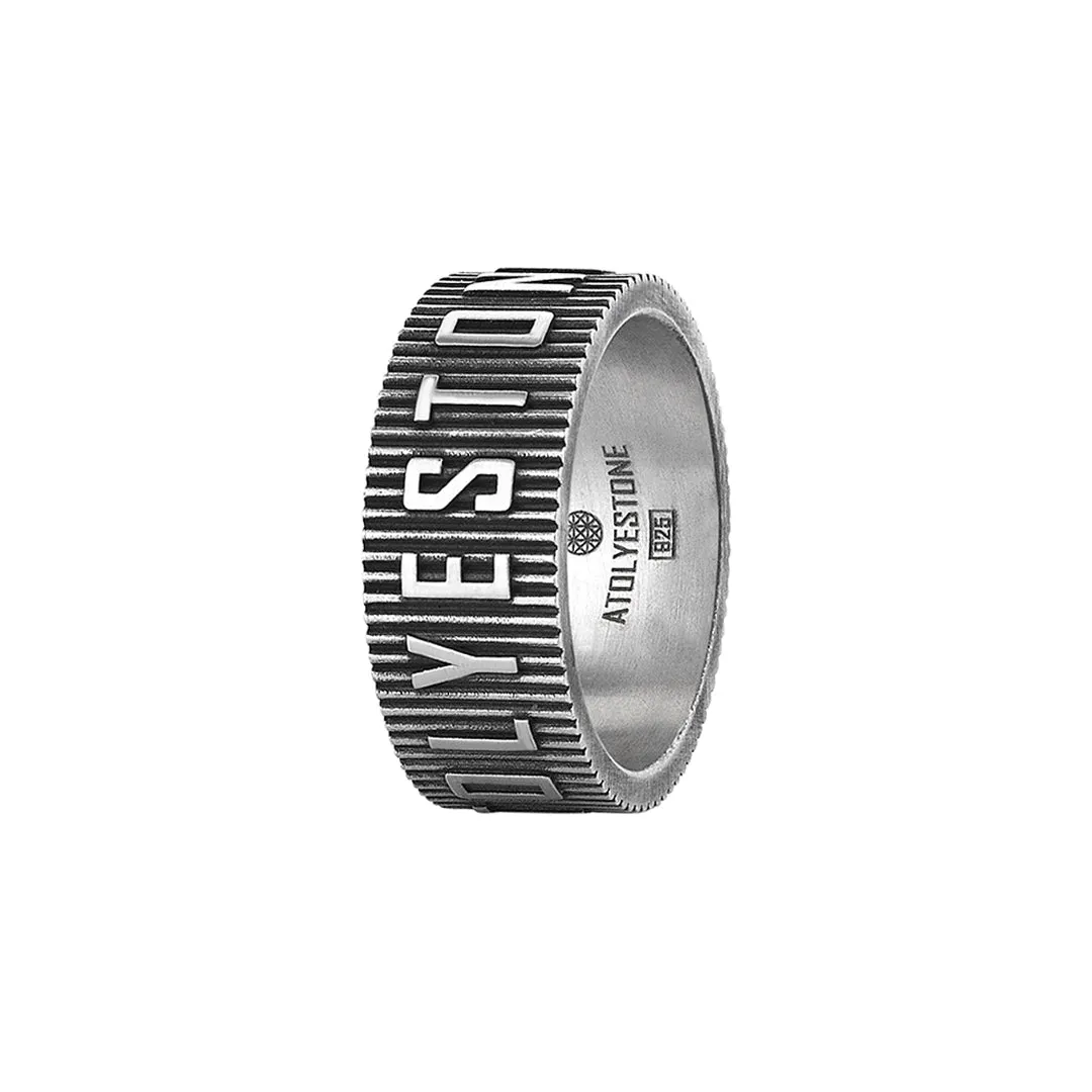 Iconic Atolyestone Band Ring - Solid Silver