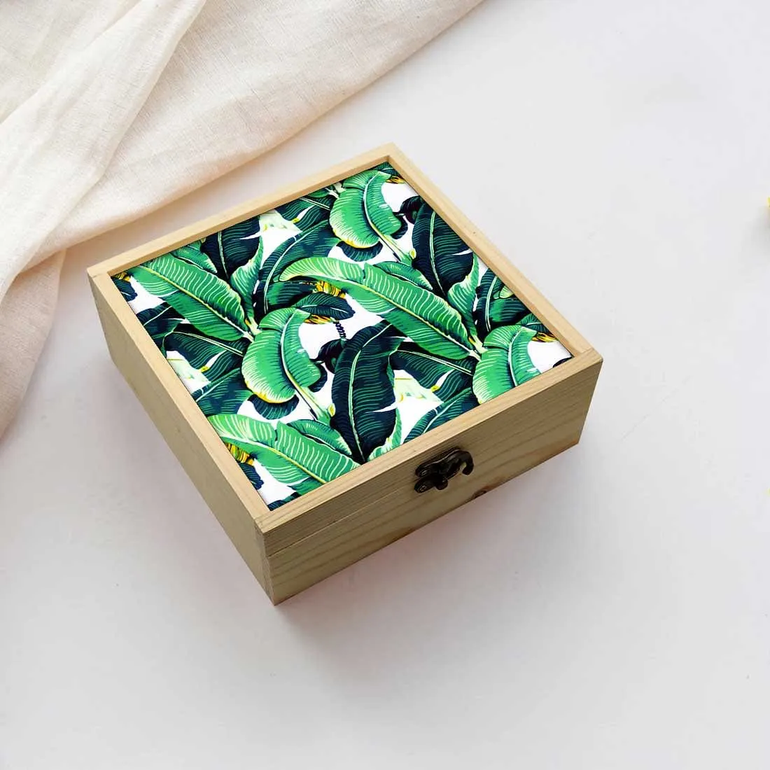 Jewellery Box Makepup Organizer -  Banana Leaf