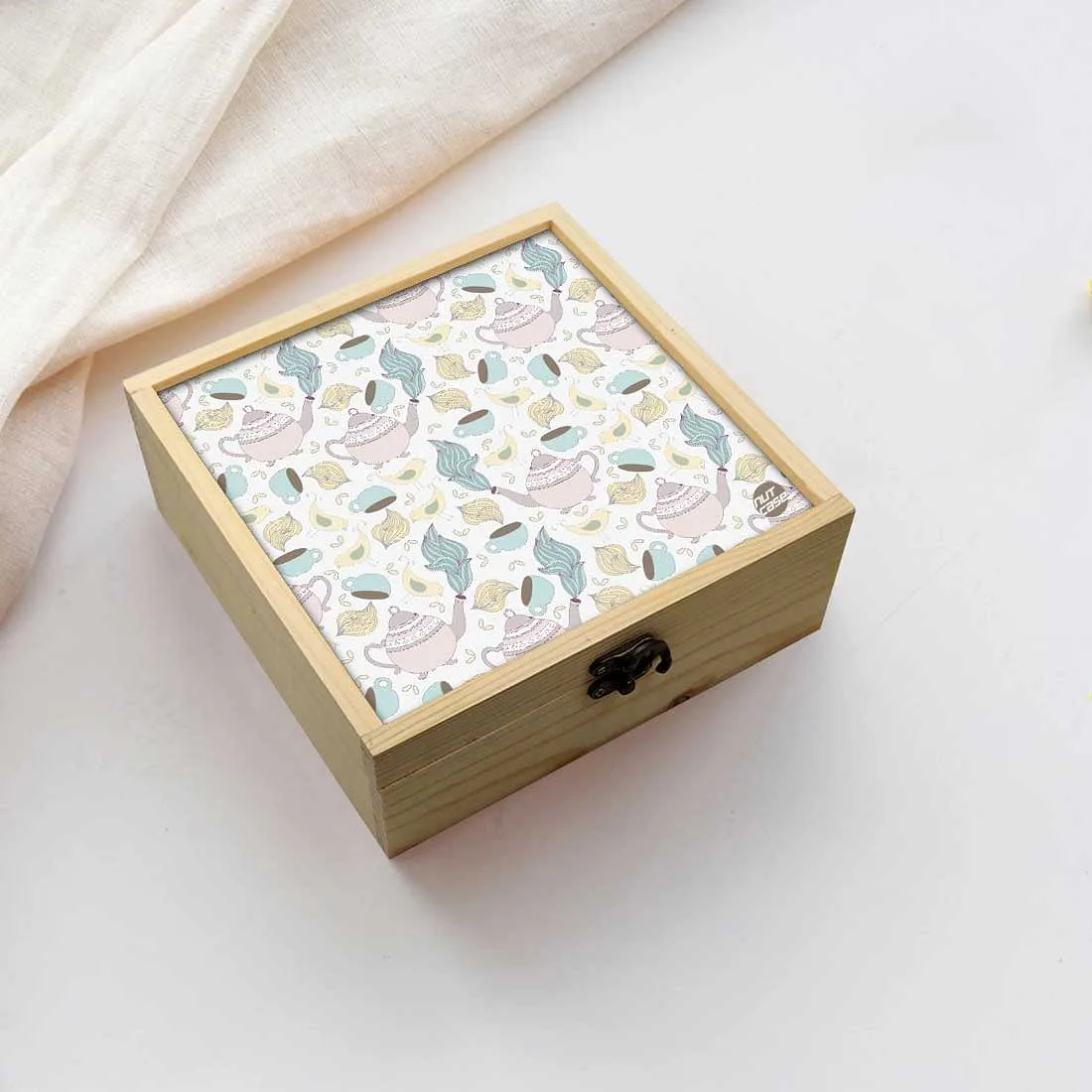 Jewellery Box Makepup Organizer -  Bird Cup Of Tea