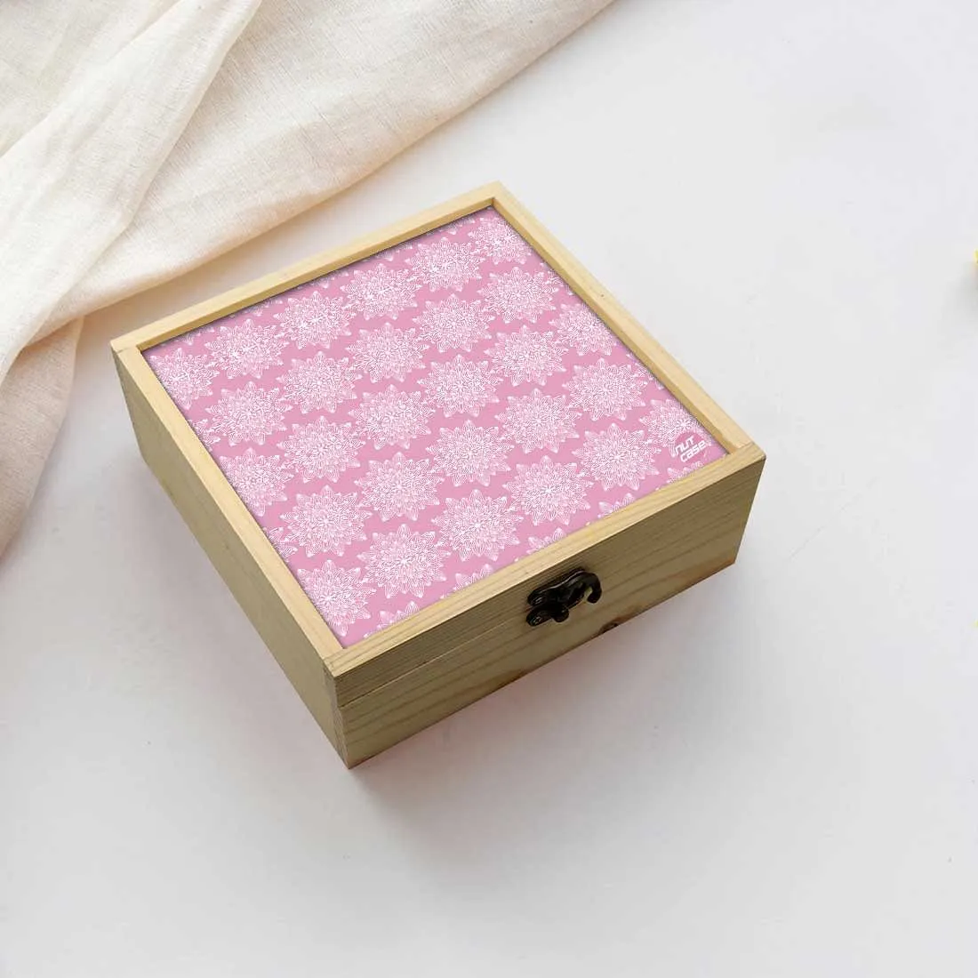 Jewellery Box Makepup Organizer -  Pink Flower