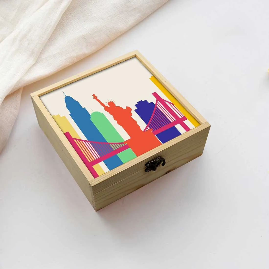 Jewellery Box Makepup Organizer -  Statue Of Liberty