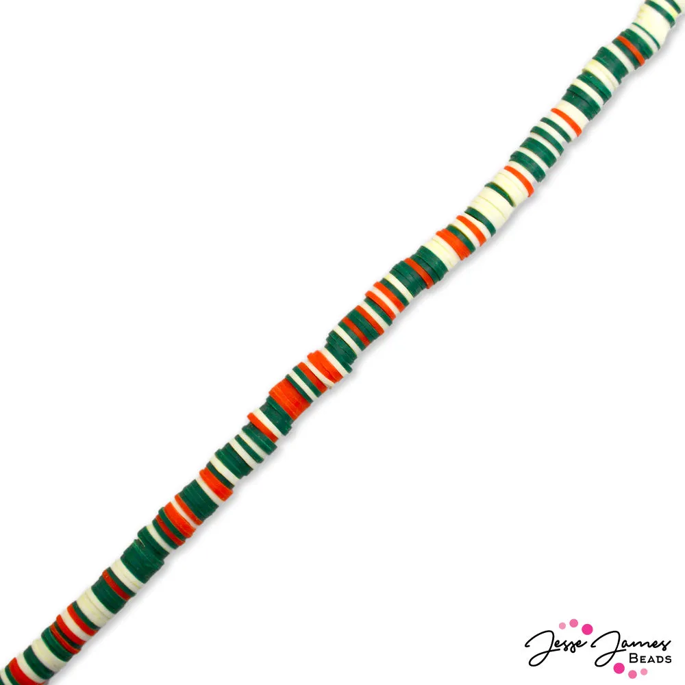 JJB Heishi Bead Strand in Christmas Magic