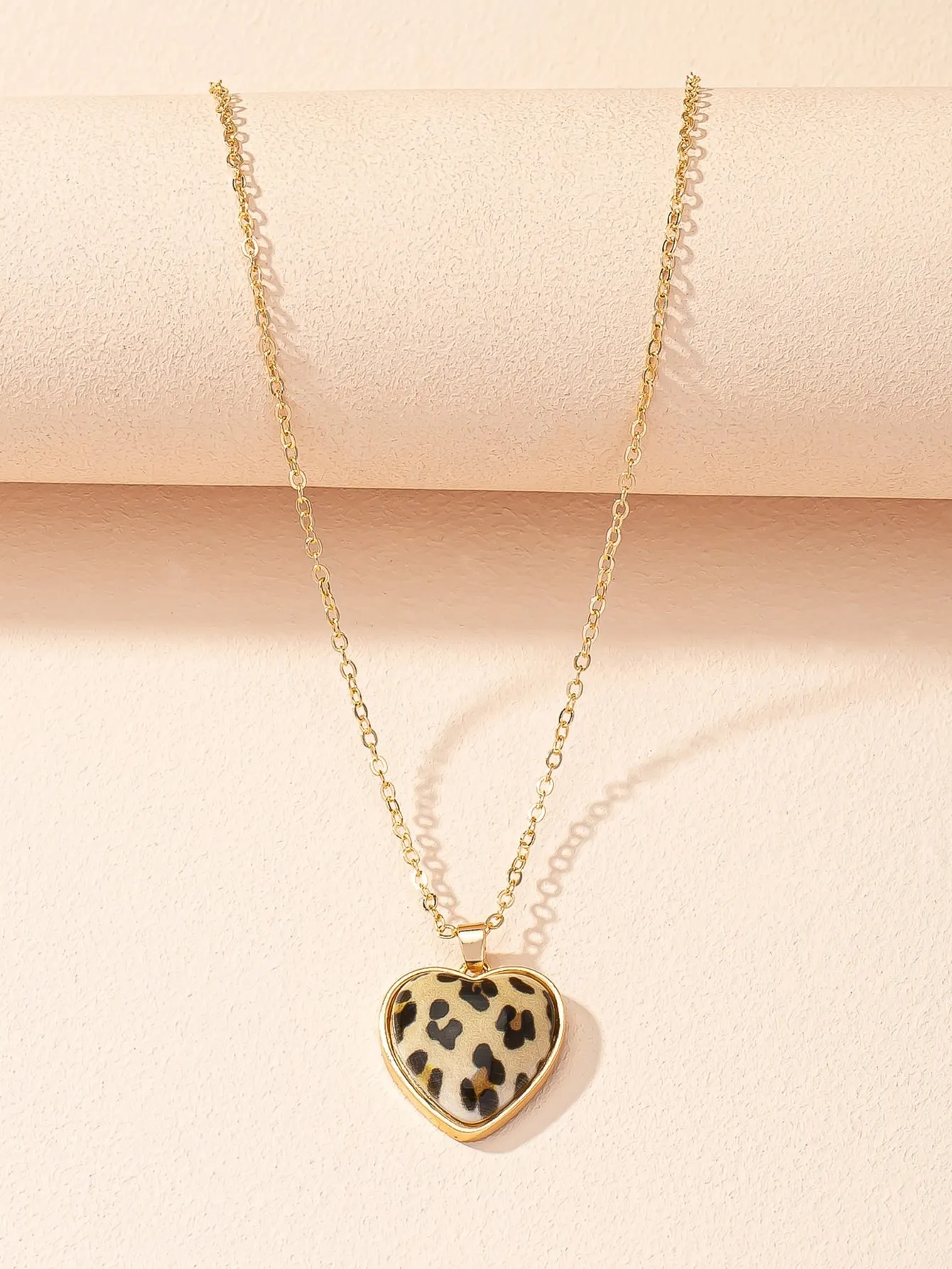 Leopard Heart Charm Necklace for Women Jewelry for Women Gift for Her Necklace