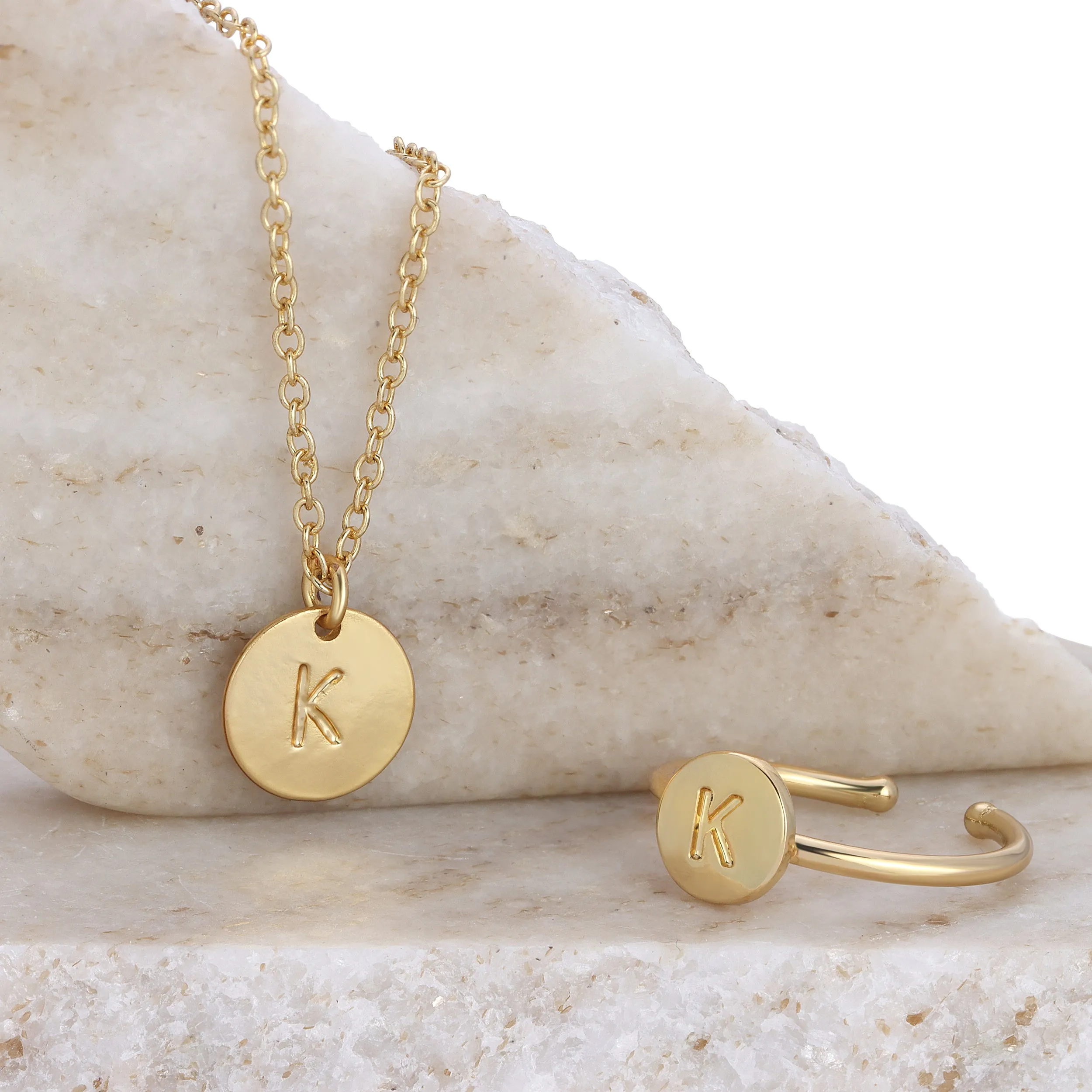 Letter Disc Necklace