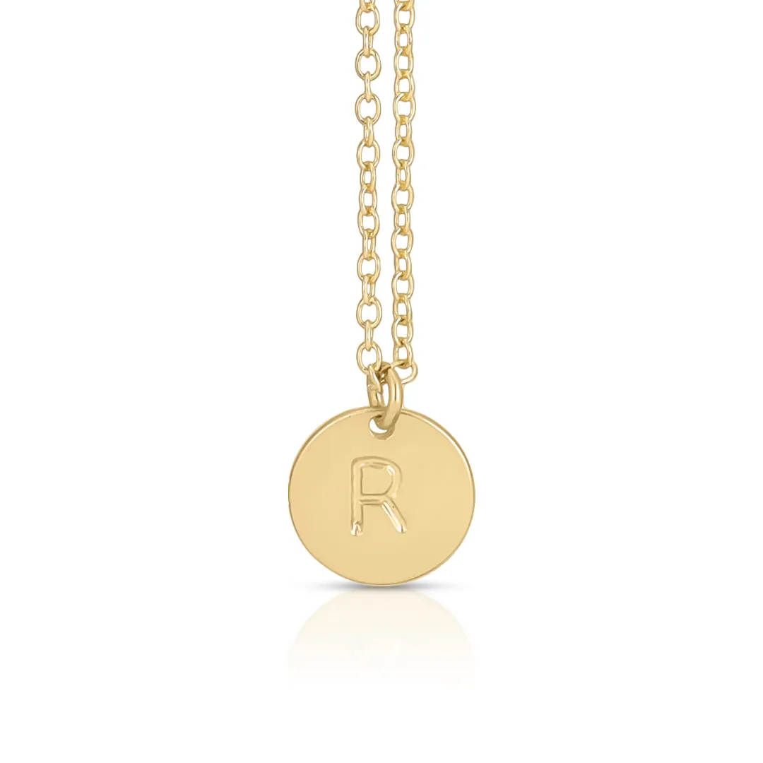 Letter Disc Necklace