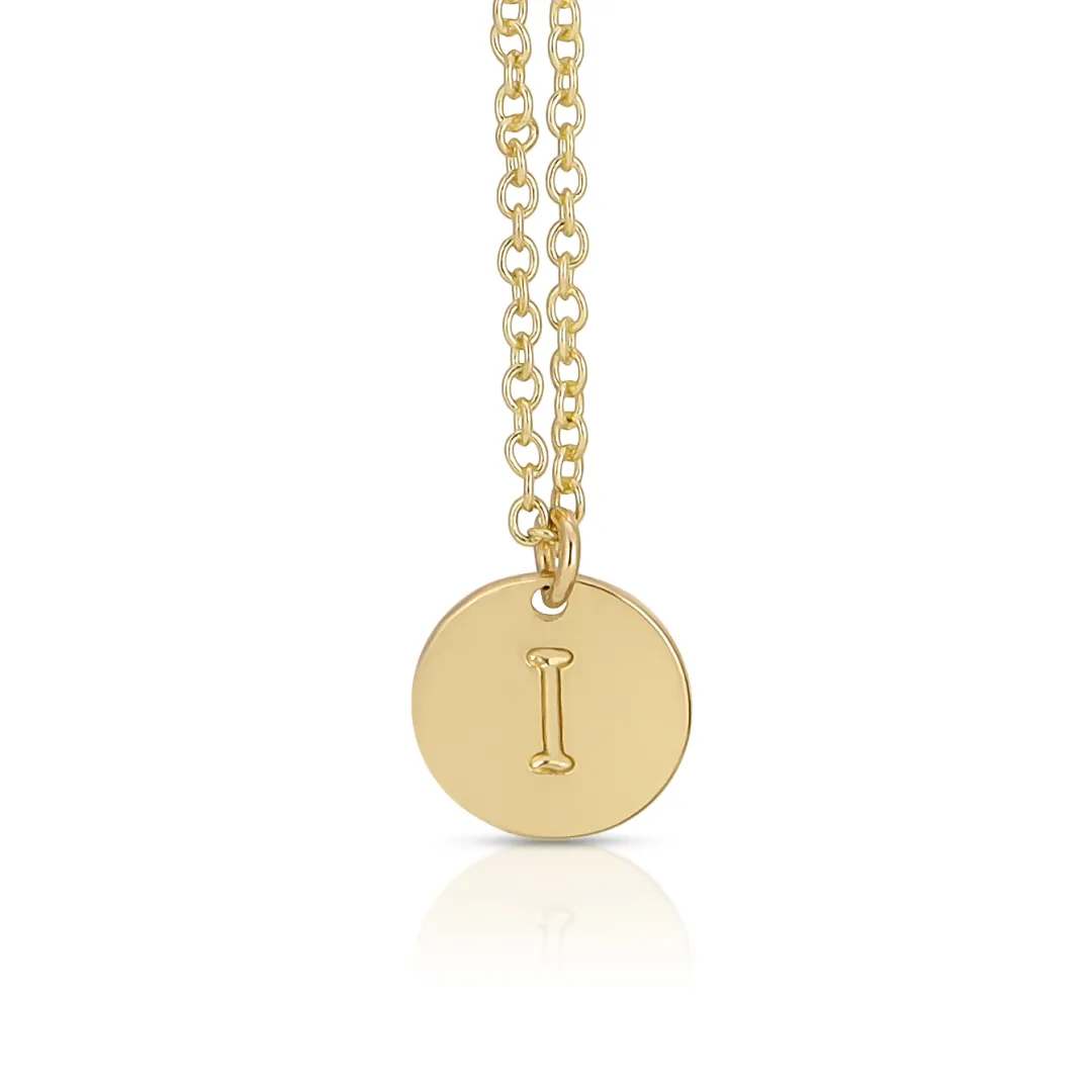 Letter Disc Necklace