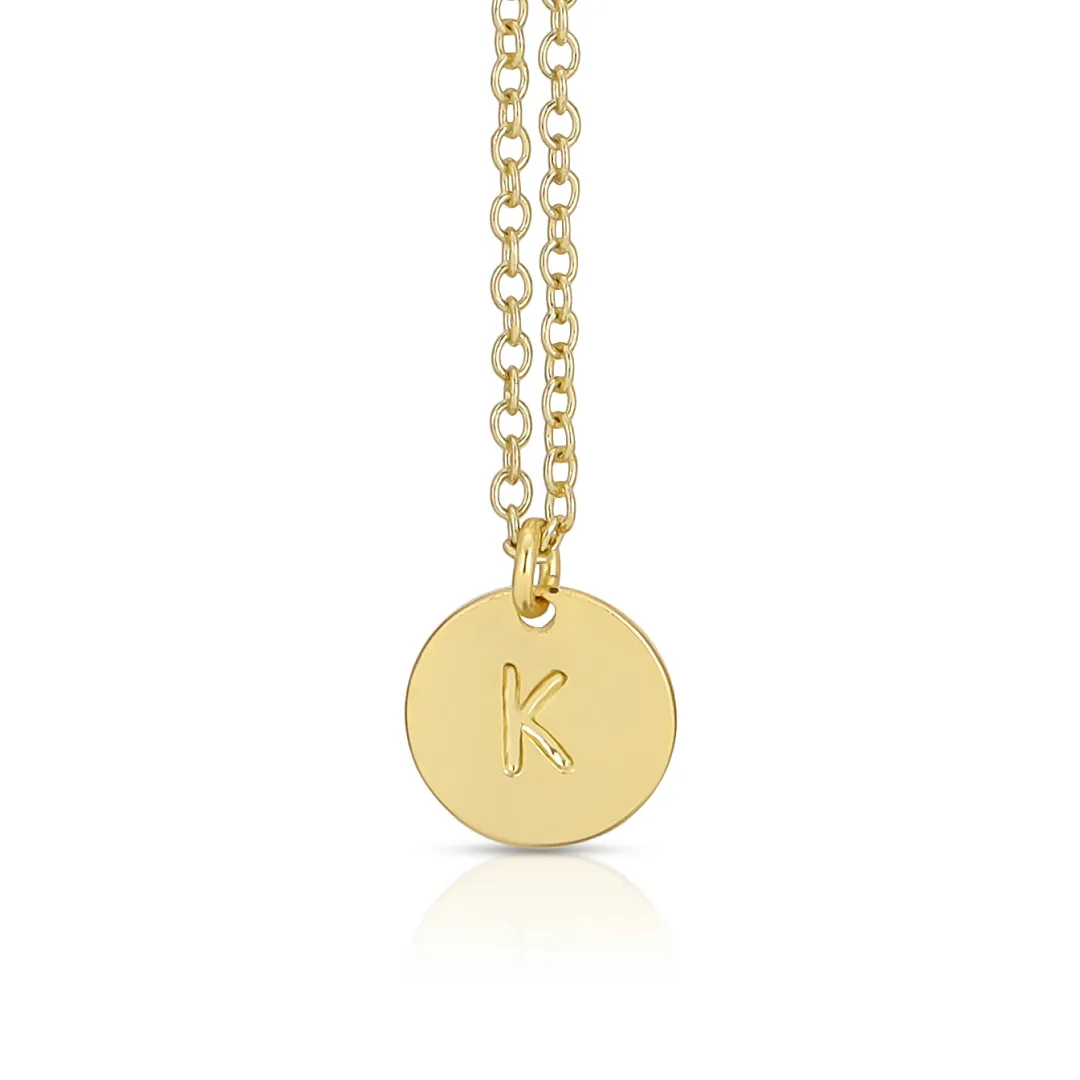 Letter Disc Necklace