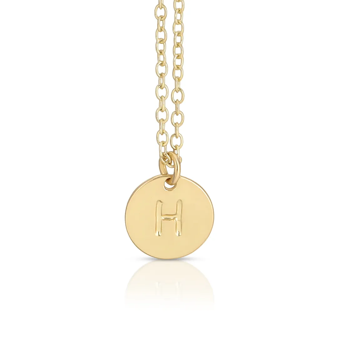 Letter Disc Necklace