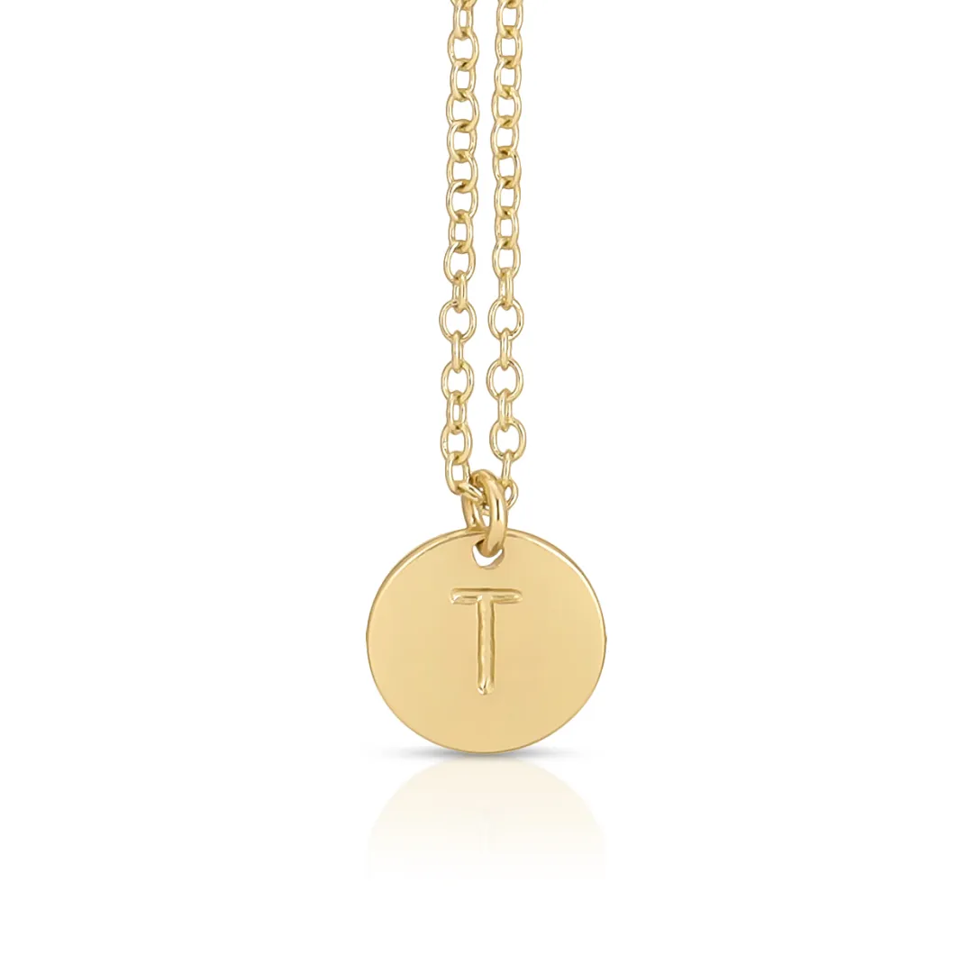 Letter Disc Necklace